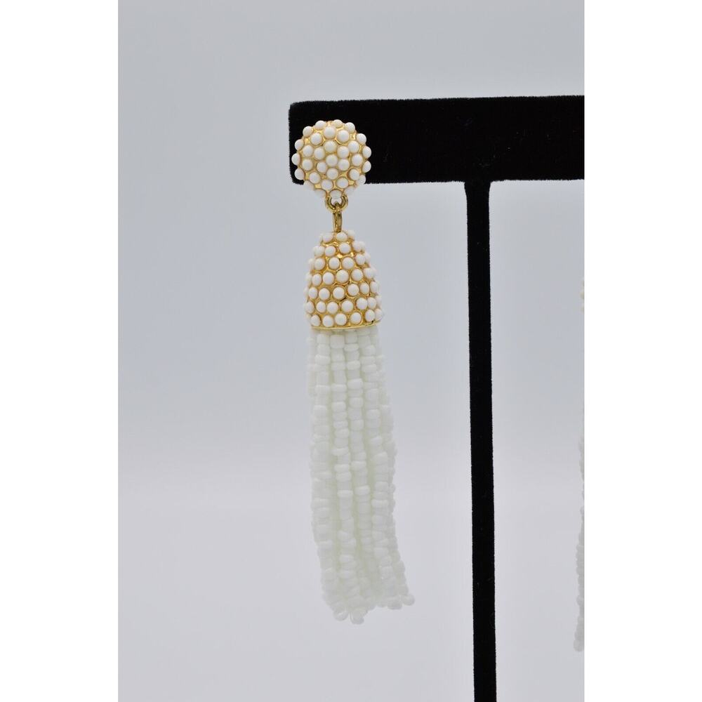 Sugarfix Statement Earrings Drop Dangle White Bea… - image 2